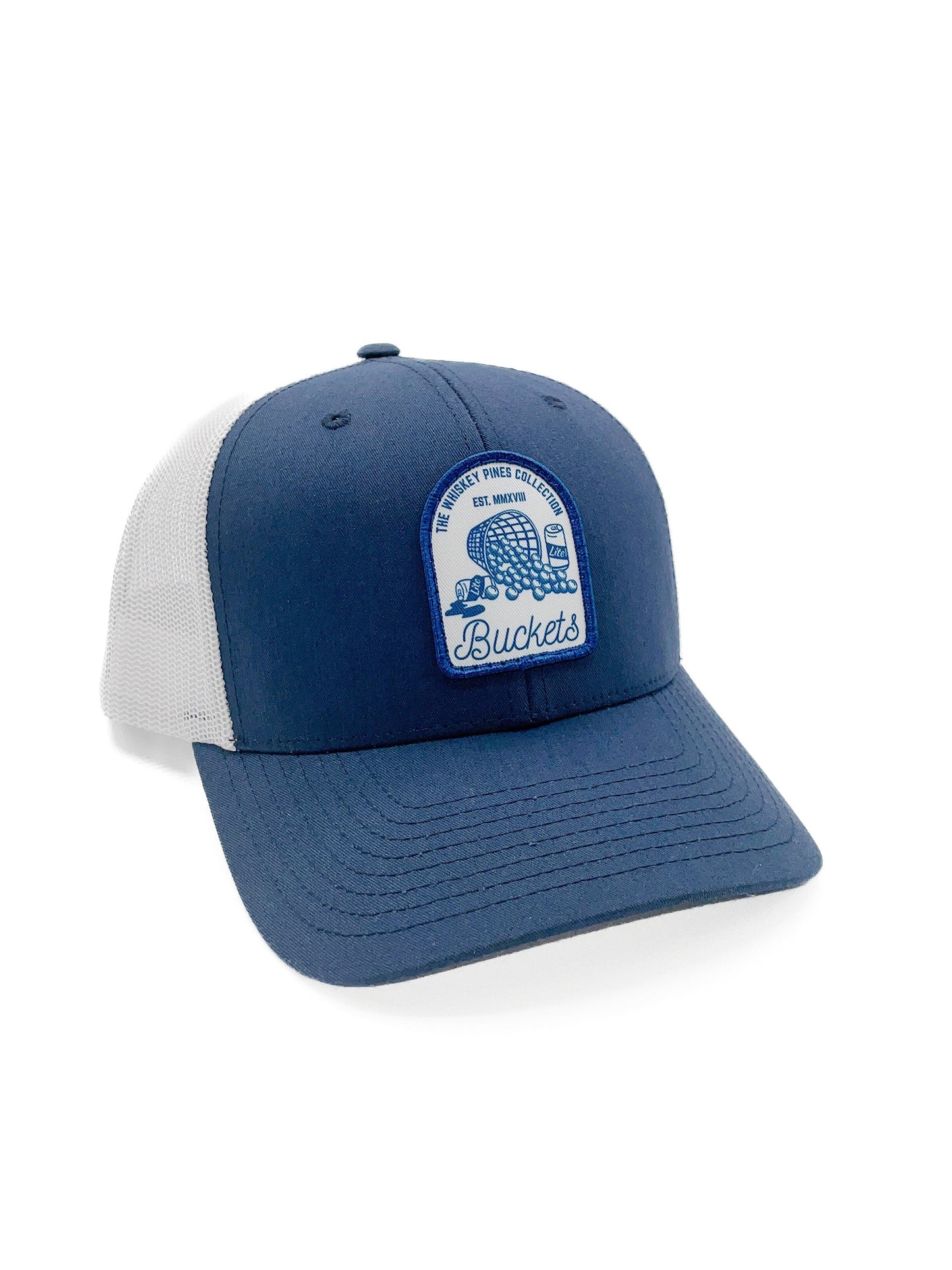Navy & White "Buckets" Trucker Hat