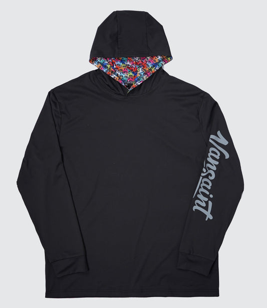 Black VANSAINT Performance Hoodie by VANSAINT