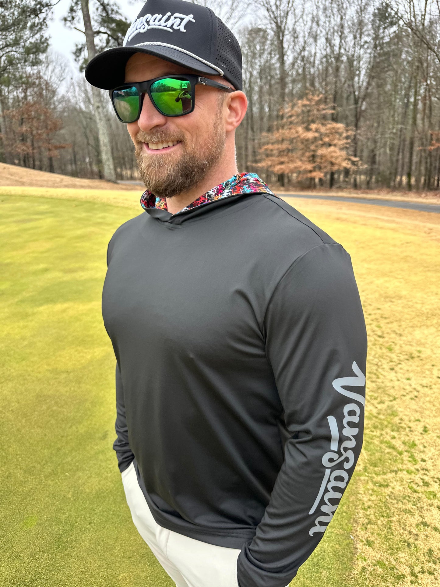 Black VANSAINT Performance Hoodie by VANSAINT