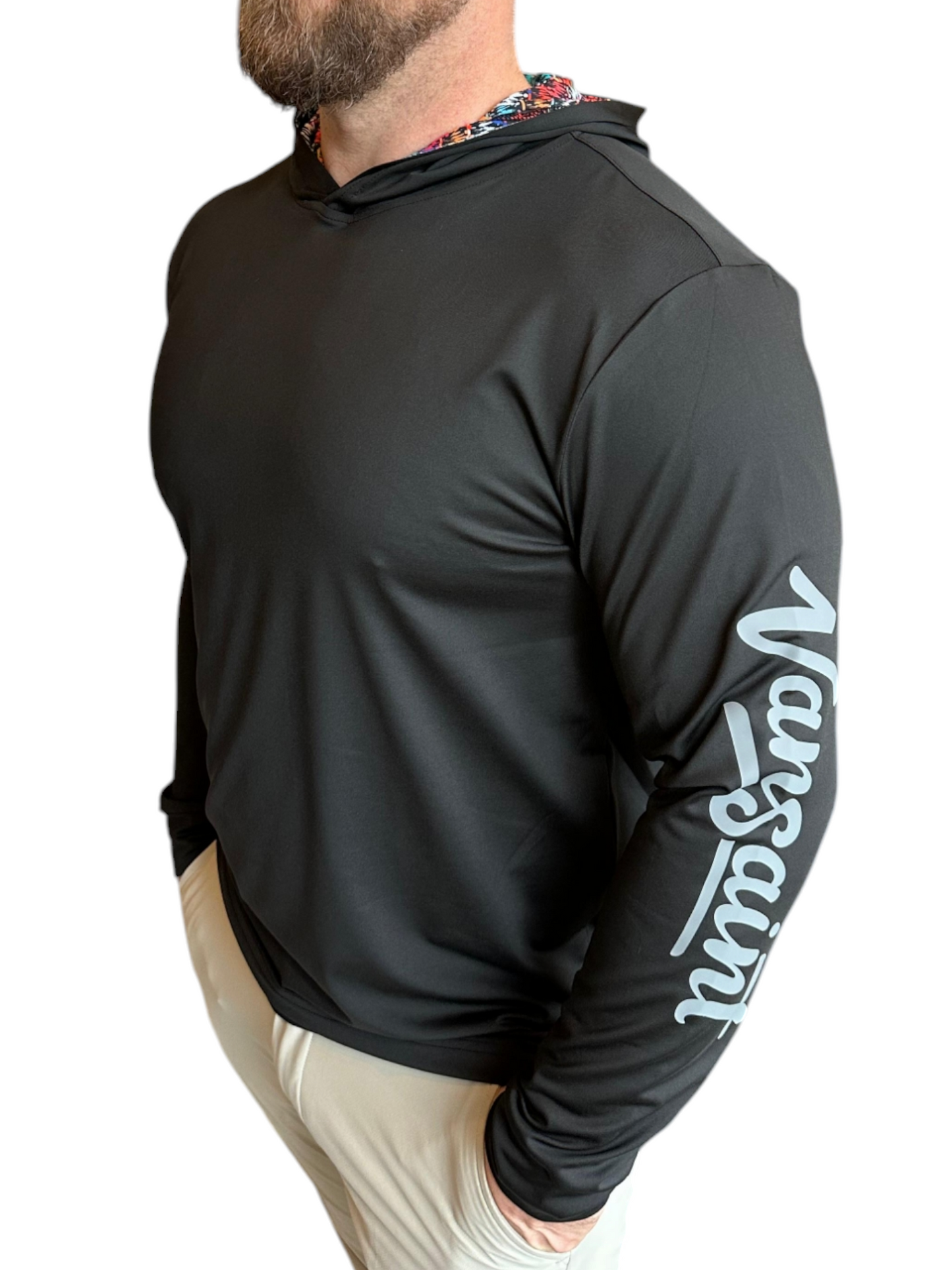 Black VANSAINT Performance Hoodie by VANSAINT