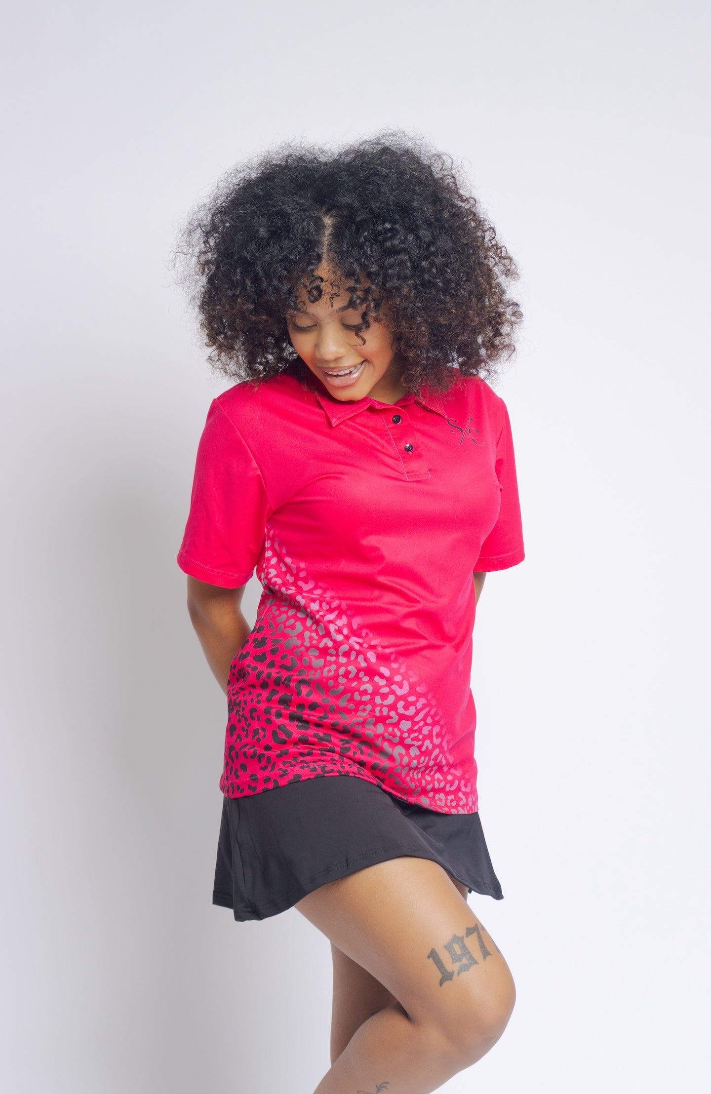 Raspberry Cheetah Swing Chic Polo by Swing Chic