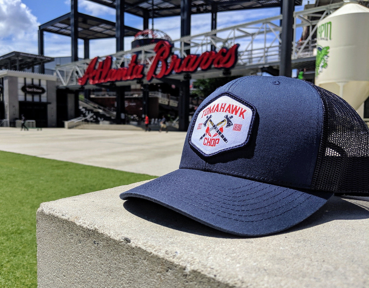 Navy Atlanta Tomahawk Chop Hat