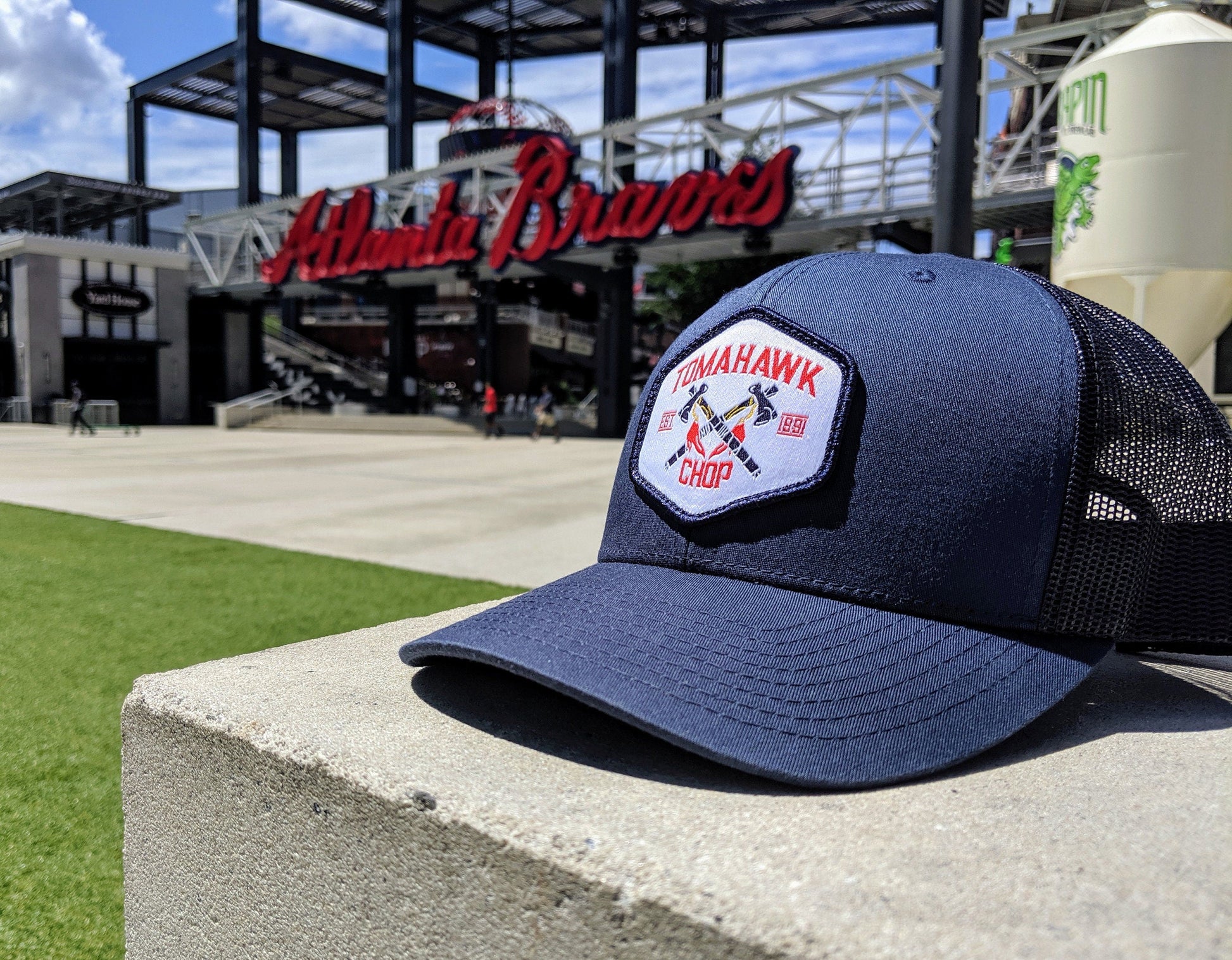 Navy Atlanta Tomahawk Chop Hat