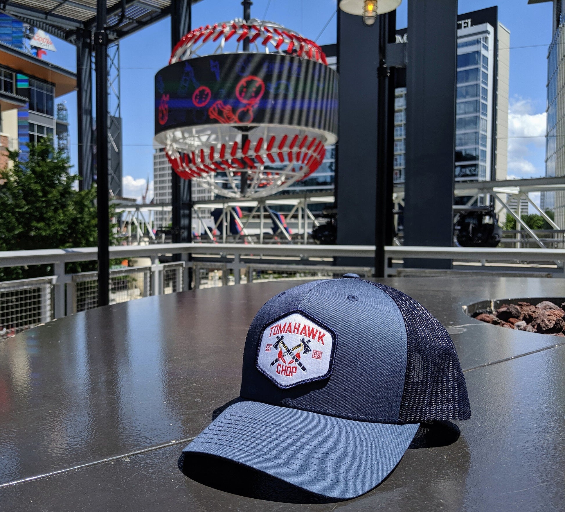 Navy Atlanta Tomahawk Chop Hat