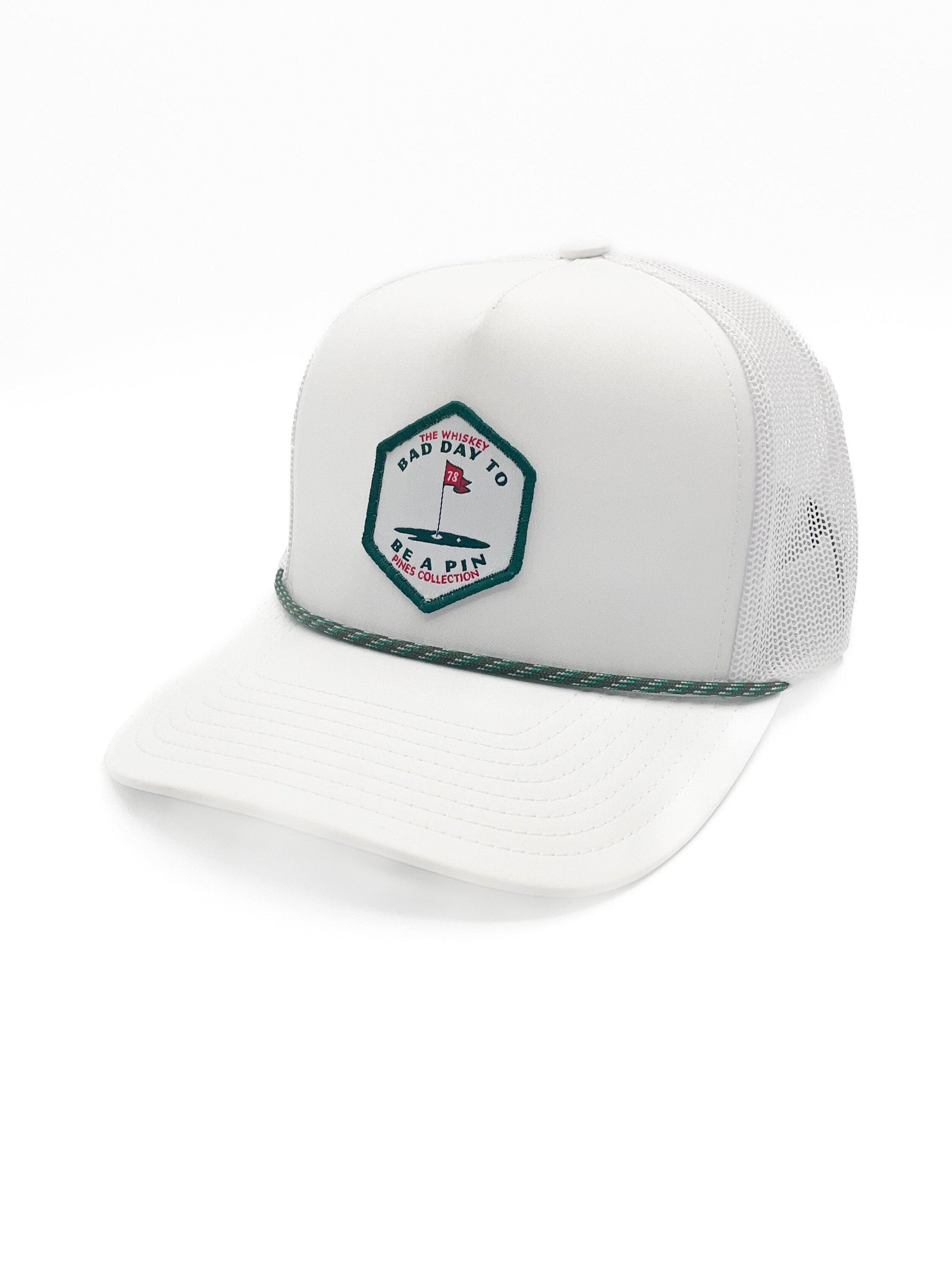 White "Bad Day To Be A Pin" Rope Trucker Hat
