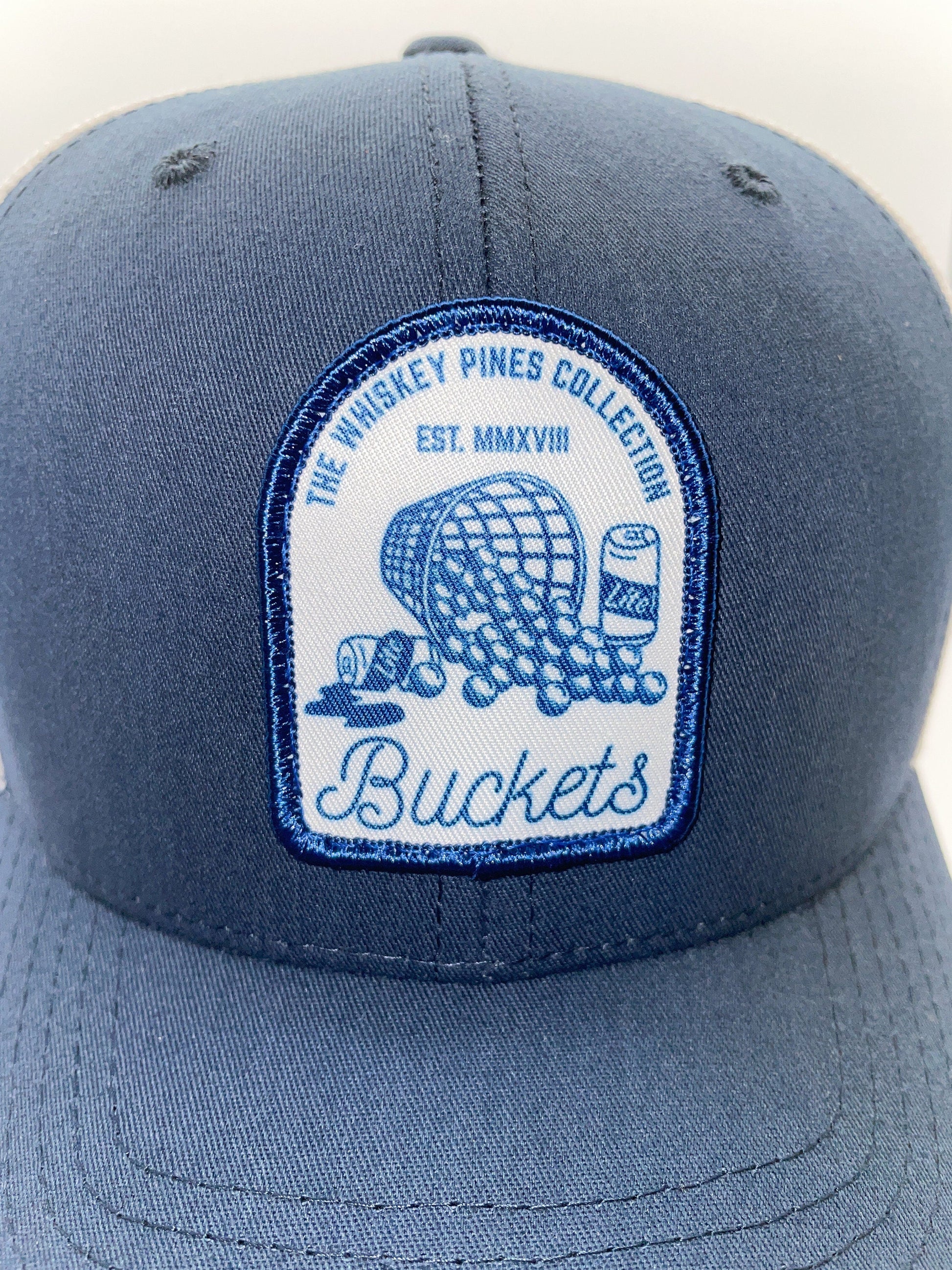 Navy & White "Buckets" Trucker Hat