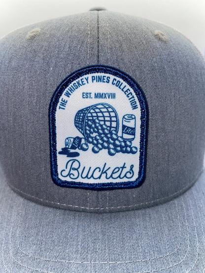 Grey & White "Buckets" Trucker Hat
