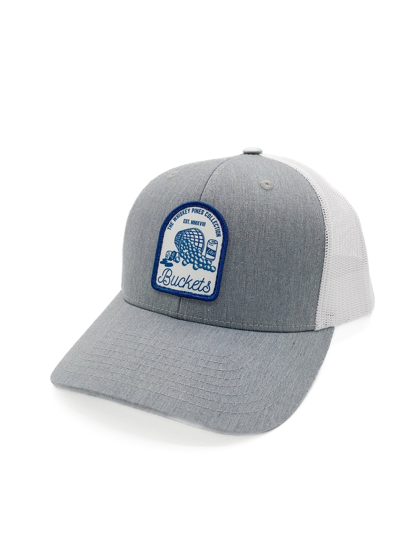 Grey & White "Buckets" Trucker Hat