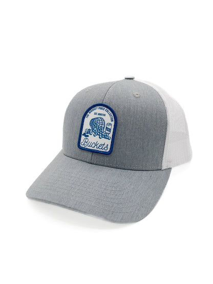Grey & White "Buckets" Trucker Hat