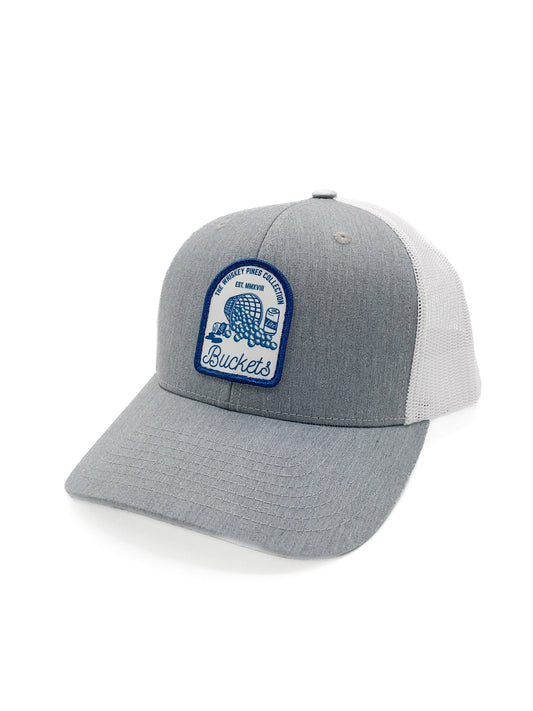 Grey & White "Buckets" Trucker Hat