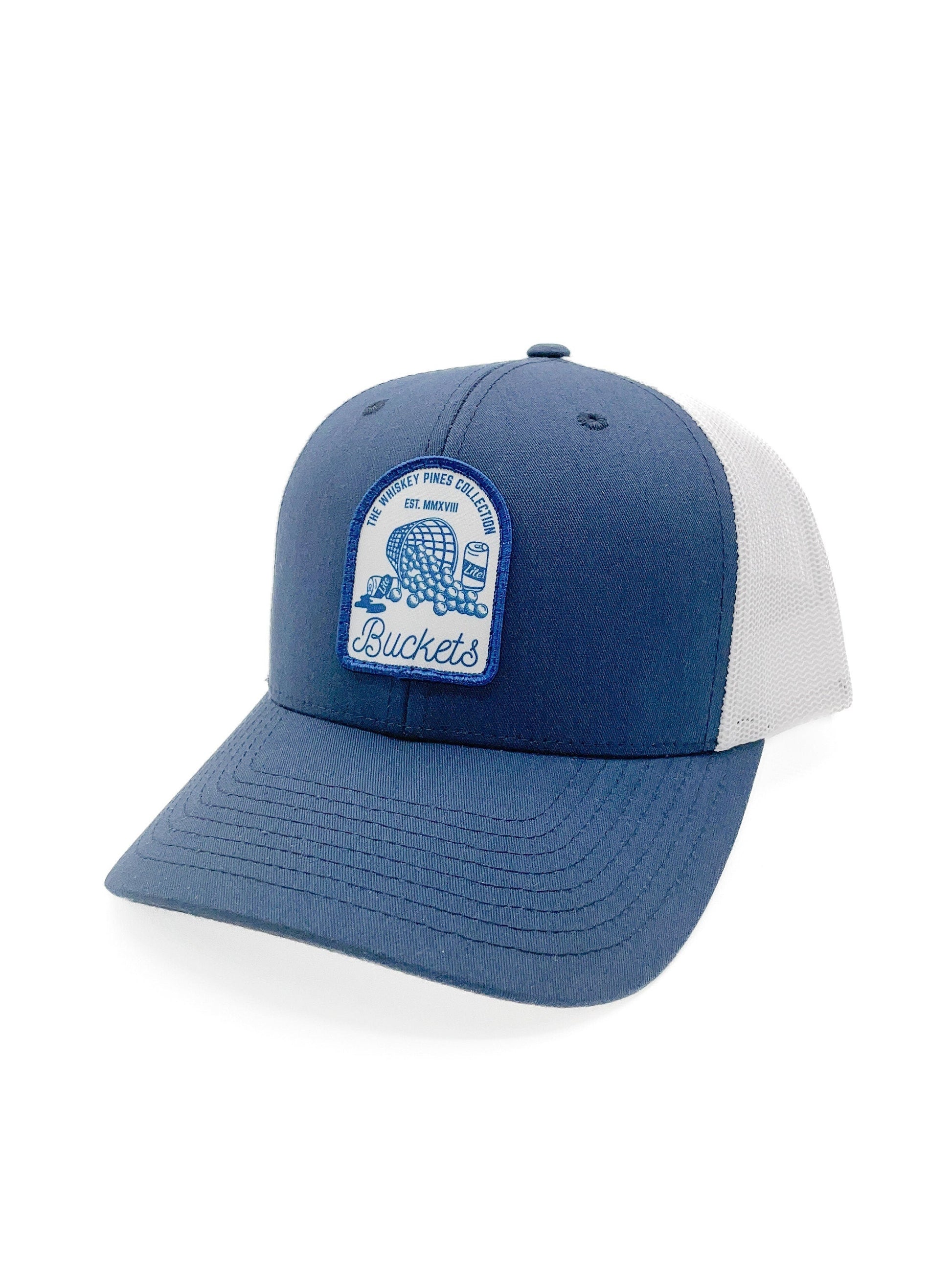 Navy & White "Buckets" Trucker Hat
