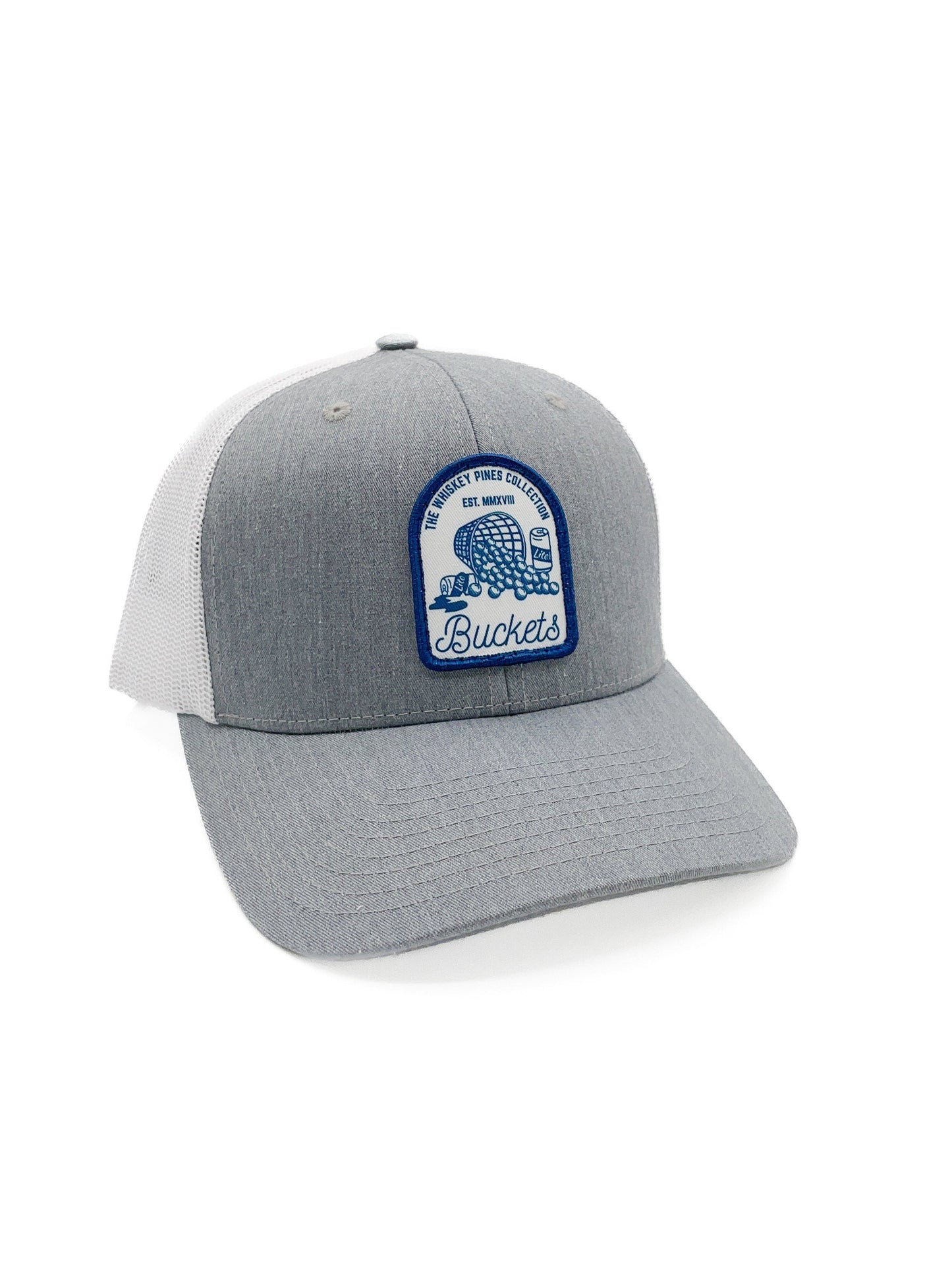 Grey & White "Buckets" Trucker Hat