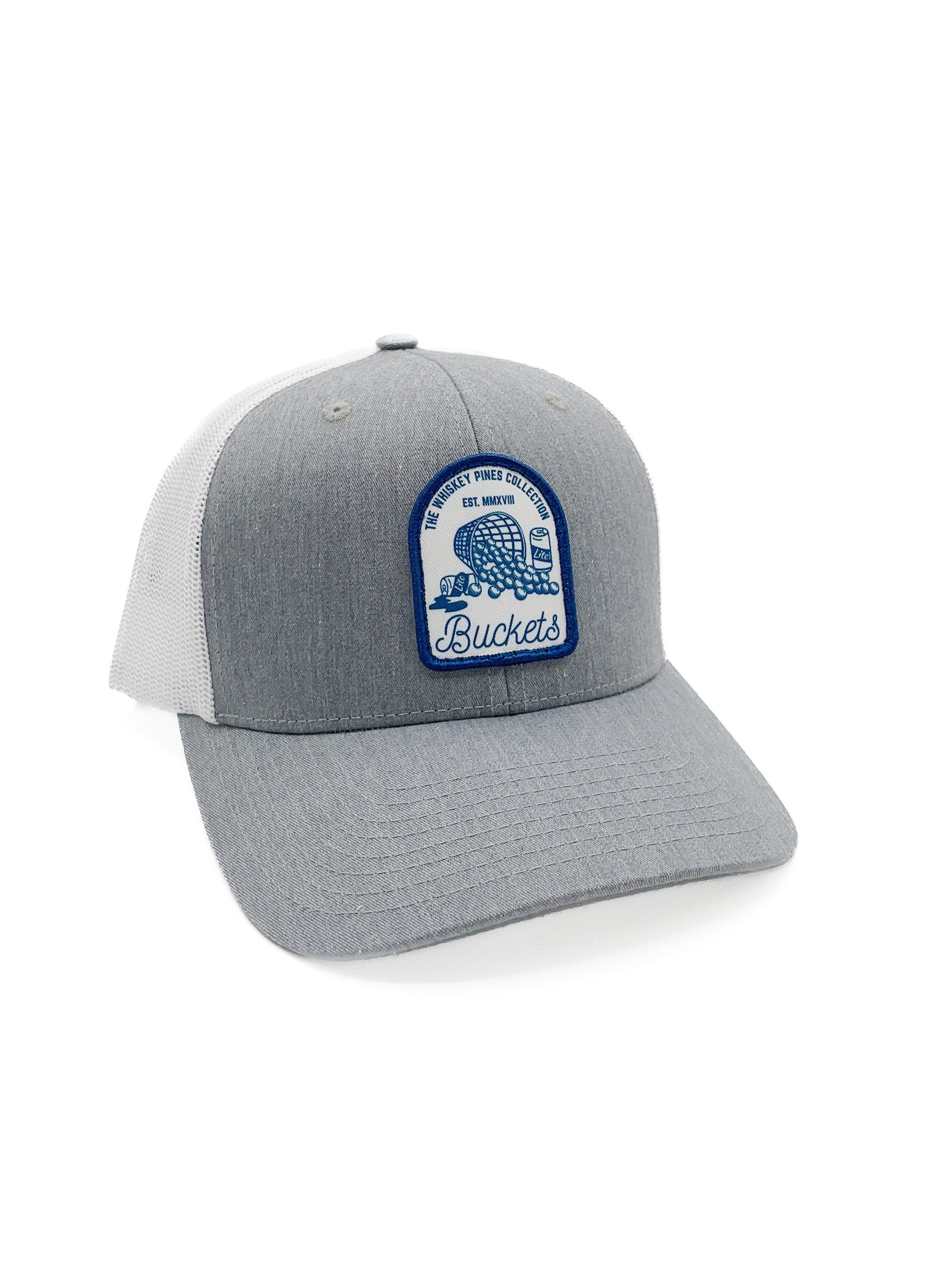 Grey & White "Buckets" Trucker Hat