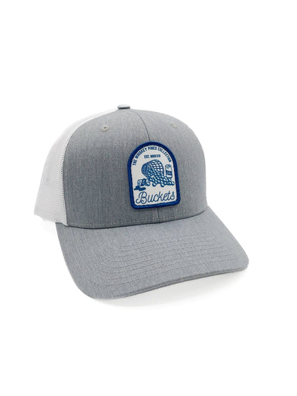 Grey & White "Buckets" Trucker Hat