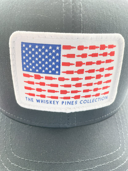 Whiskey American Flag Trucker Hat
