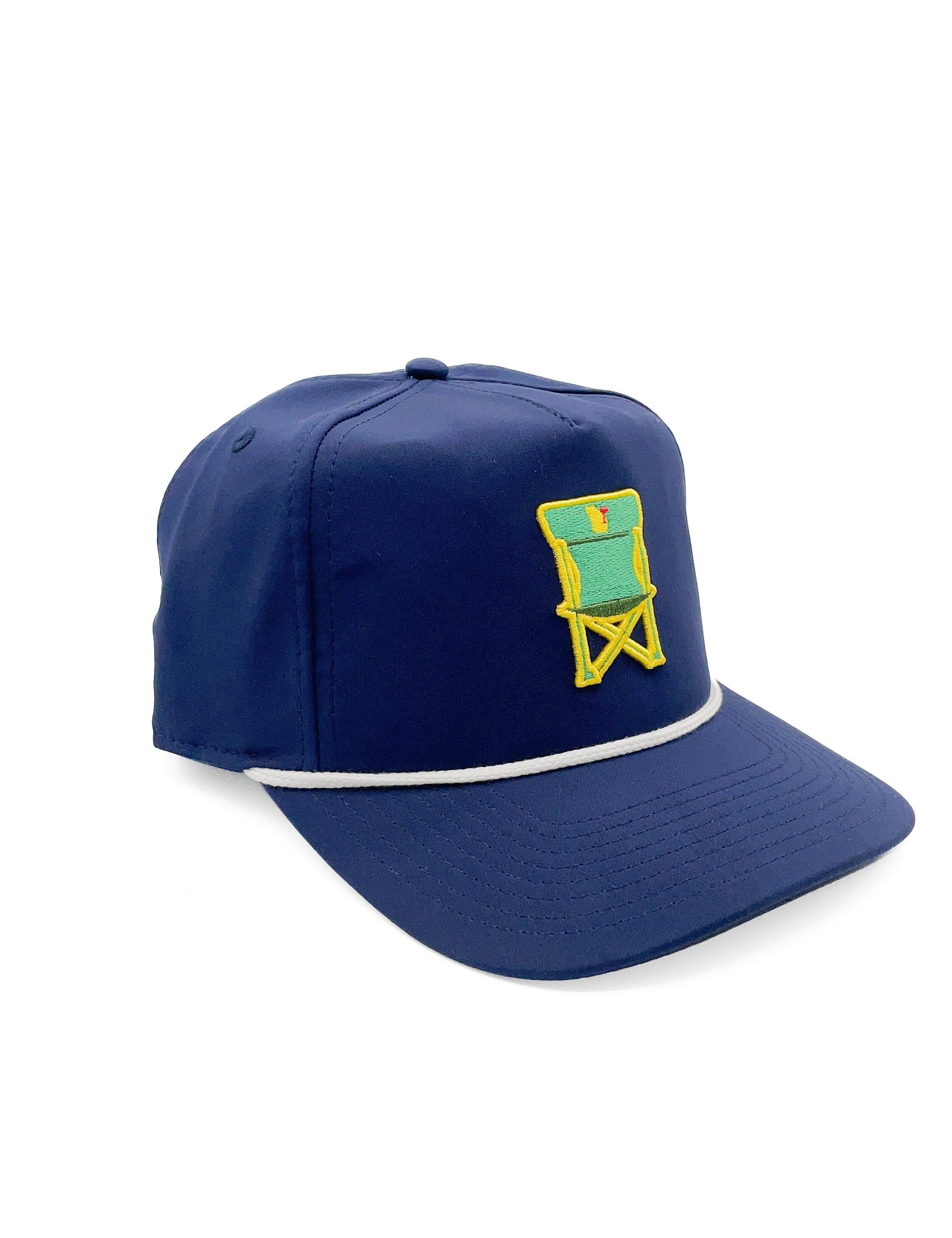 Navy "The Augusta Golf Chair" Rope Hat
