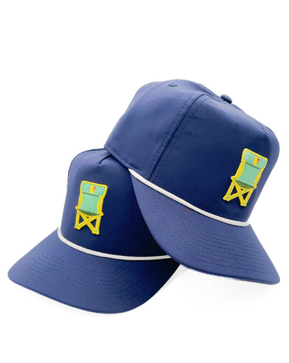 Navy "The Augusta Golf Chair" Rope Hat
