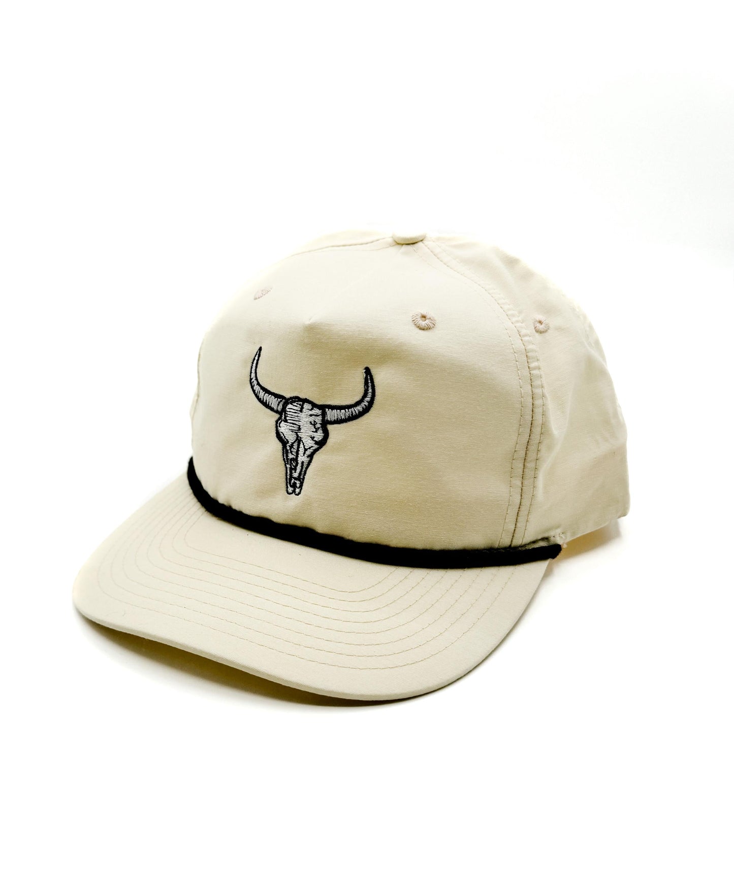 Cream "Longhorn Skull" Rope Hat