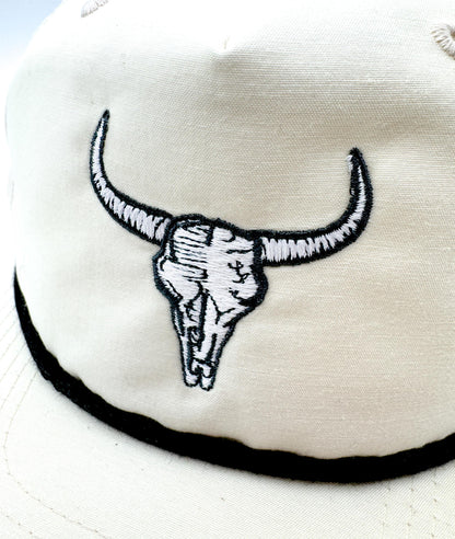 Cream "Longhorn Skull" Rope Hat