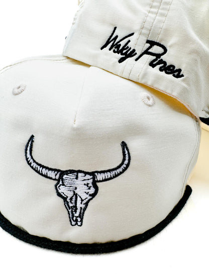 Cream "Longhorn Skull" Rope Hat