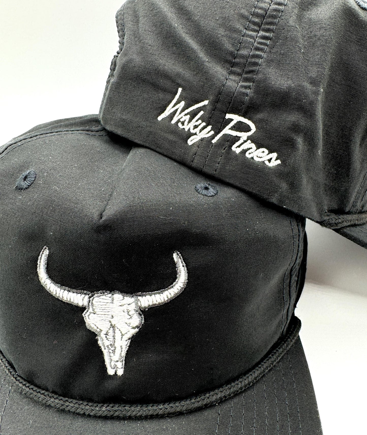 Black "Longhorn Skull" Rope Hat