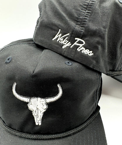 Black "Longhorn Skull" Rope Hat