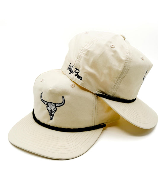 Cream "Longhorn Skull" Rope Hat