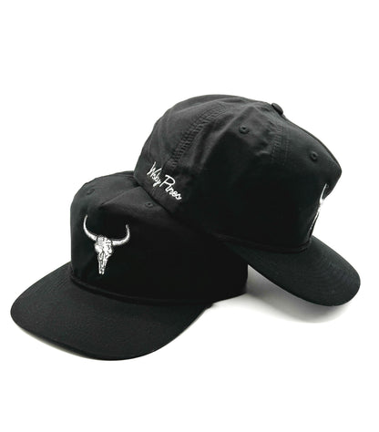 Black "Longhorn Skull" Rope Hat