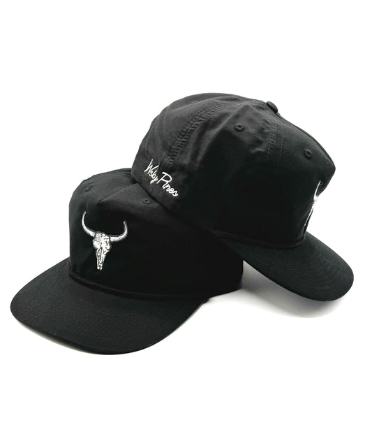 Black "Longhorn Skull" Rope Hat