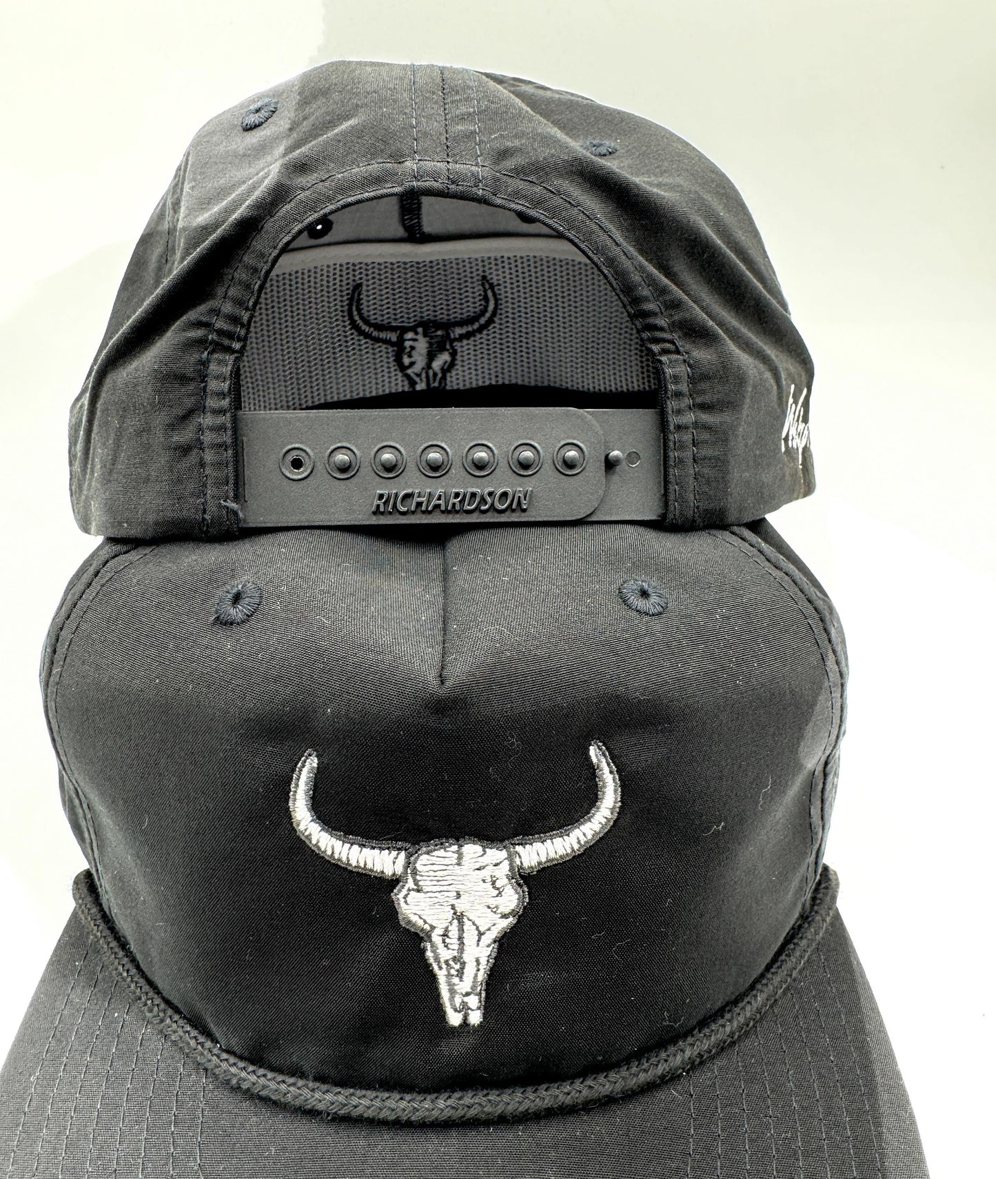 Black "Longhorn Skull" Rope Hat