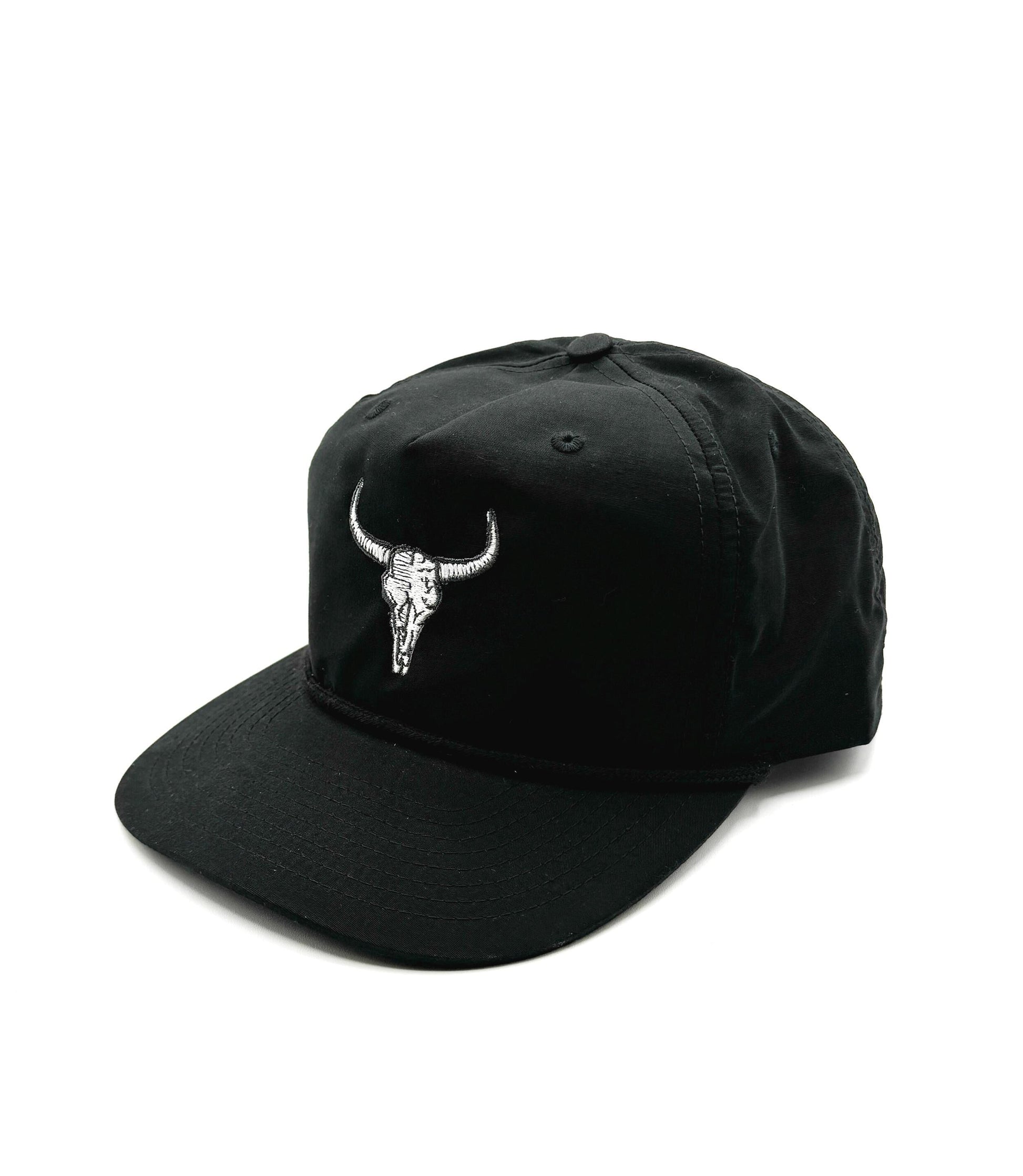 Black "Longhorn Skull" Rope Hat