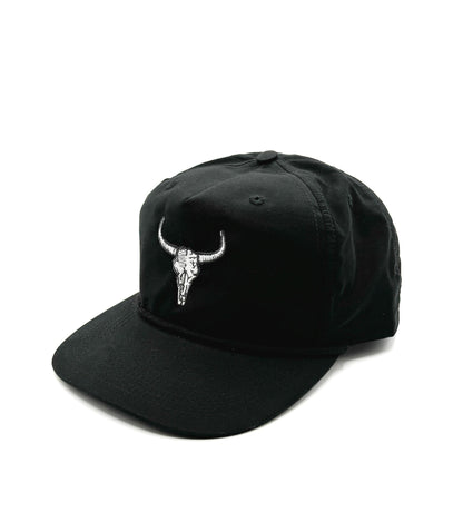 Black "Longhorn Skull" Rope Hat
