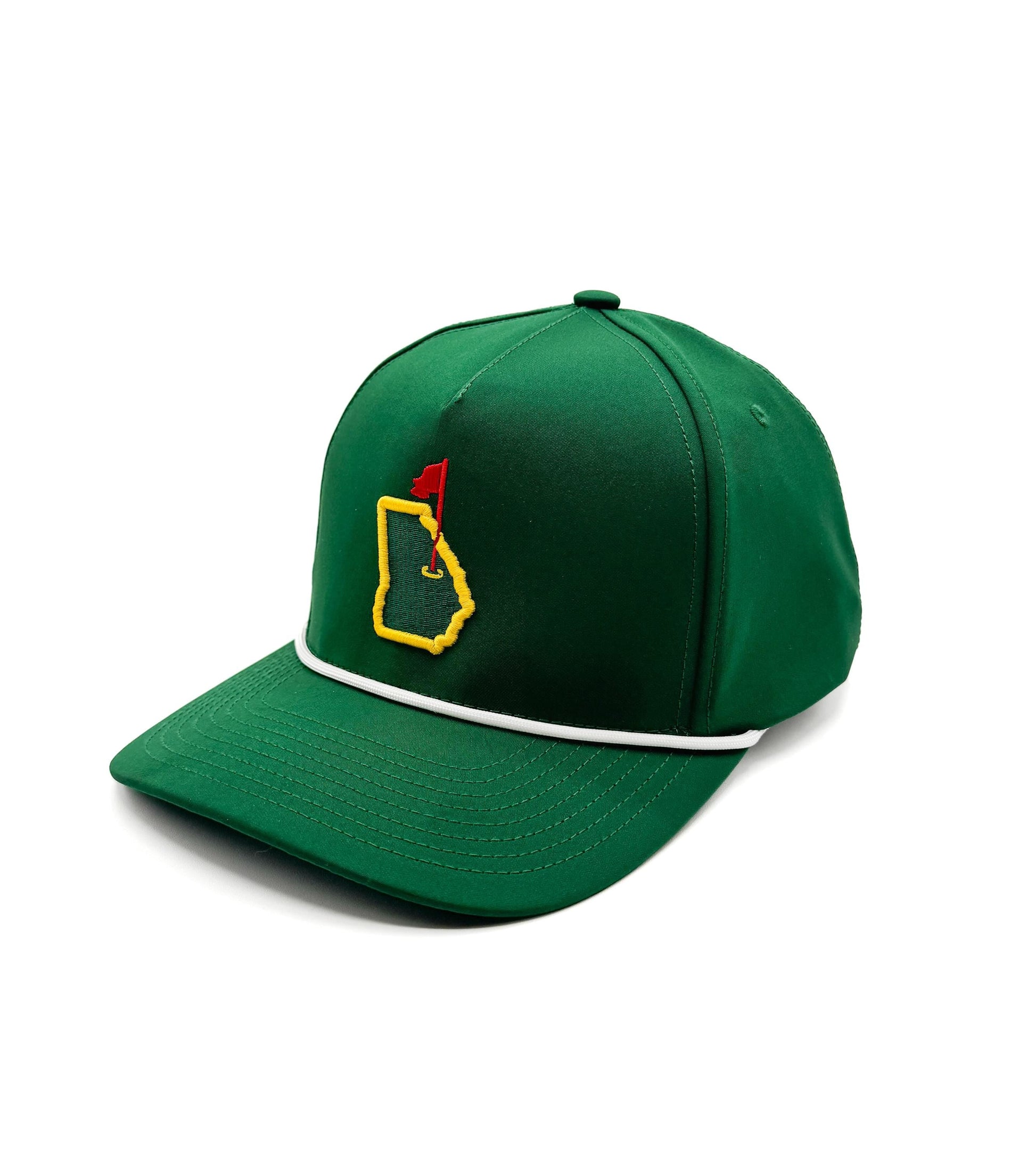 Green "Augusta's Tradition" Rope Hat | Augusta, GA | #18 Chair on the Green | Tiger Woods | Rope Golf Cap | Major PGA Golf | Sunday