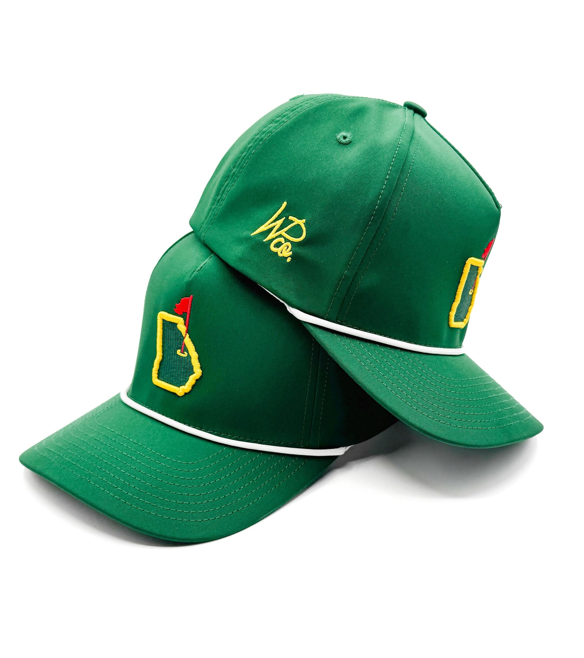 Green "Augusta's Tradition" Rope Hat | Augusta, GA | #18 Chair on the Green | Tiger Woods | Rope Golf Cap | Major PGA Golf | Sunday