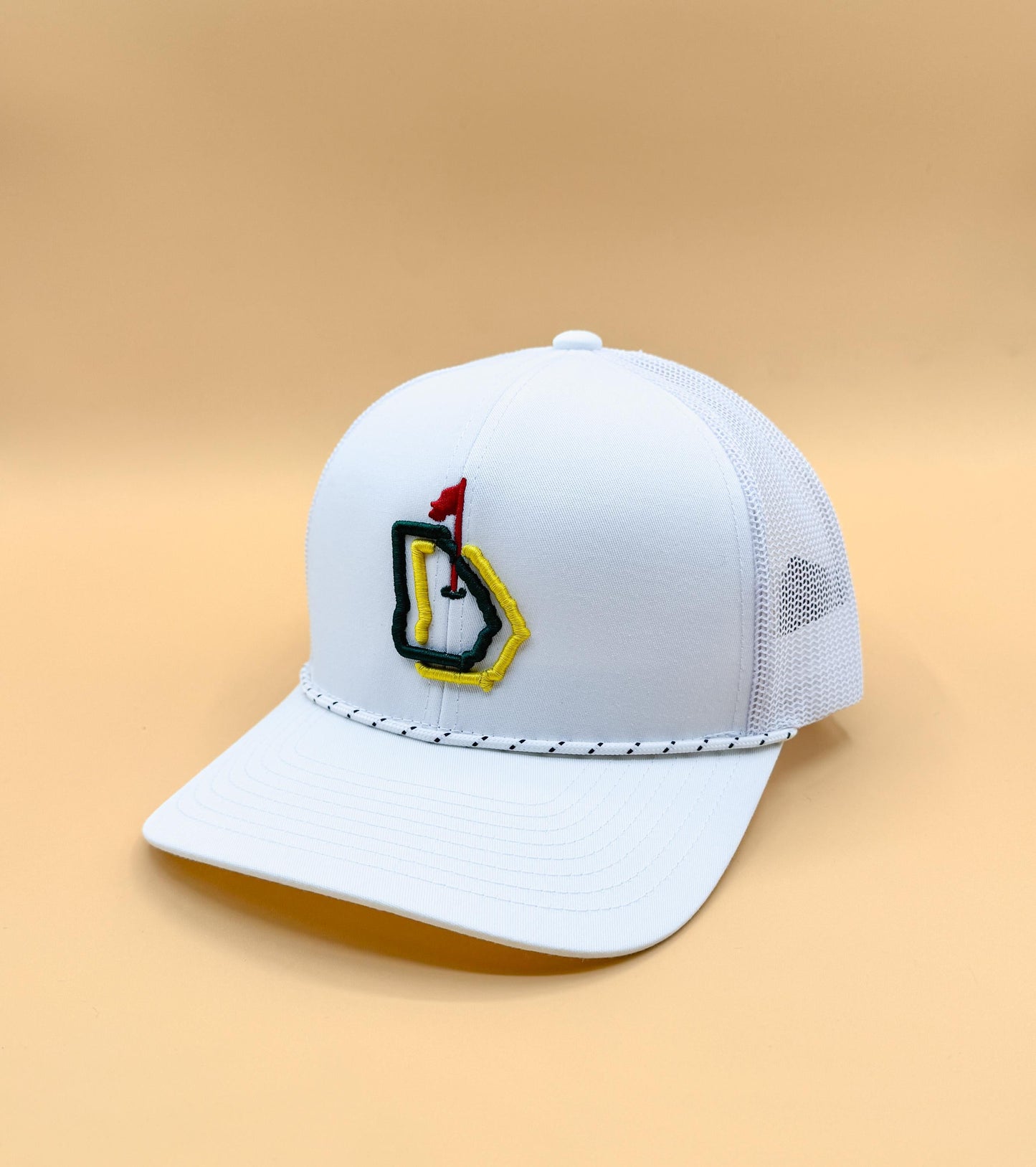 Green "Augusta's Caddie" Rope Hat | Augusta, GA | #18 Chair on the Green | Tiger Woods | Rope Golf Cap | Major PGA Golf | Sunday