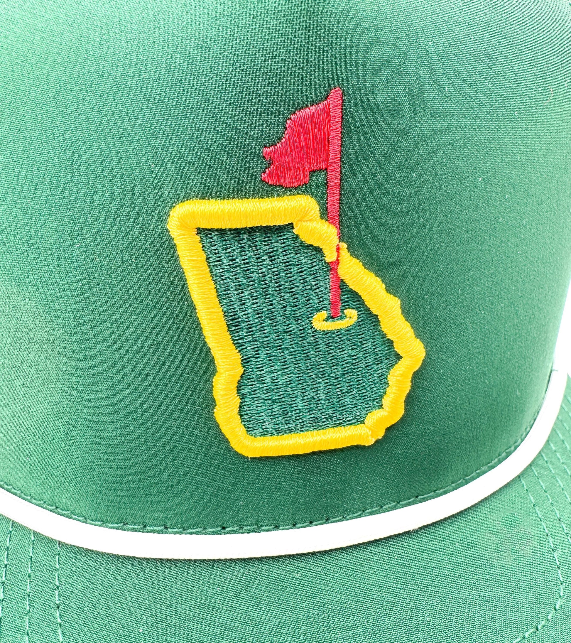 Green "Augusta's Tradition" Rope Hat | Augusta, GA | #18 Chair on the Green | Tiger Woods | Rope Golf Cap | Major PGA Golf | Sunday