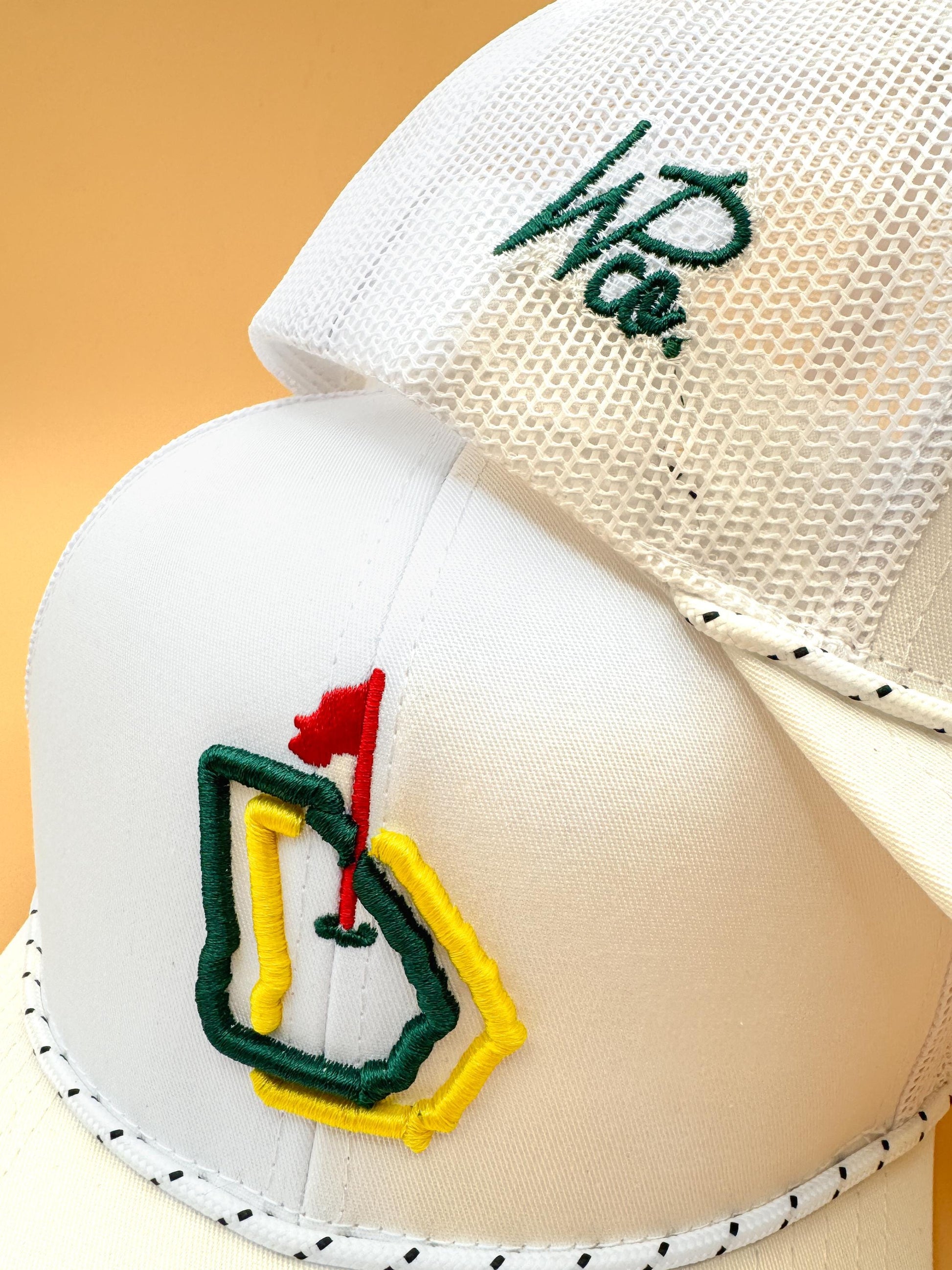 Green "Augusta's Caddie" Rope Hat | Augusta, GA | #18 Chair on the Green | Tiger Woods | Rope Golf Cap | Major PGA Golf | Sunday