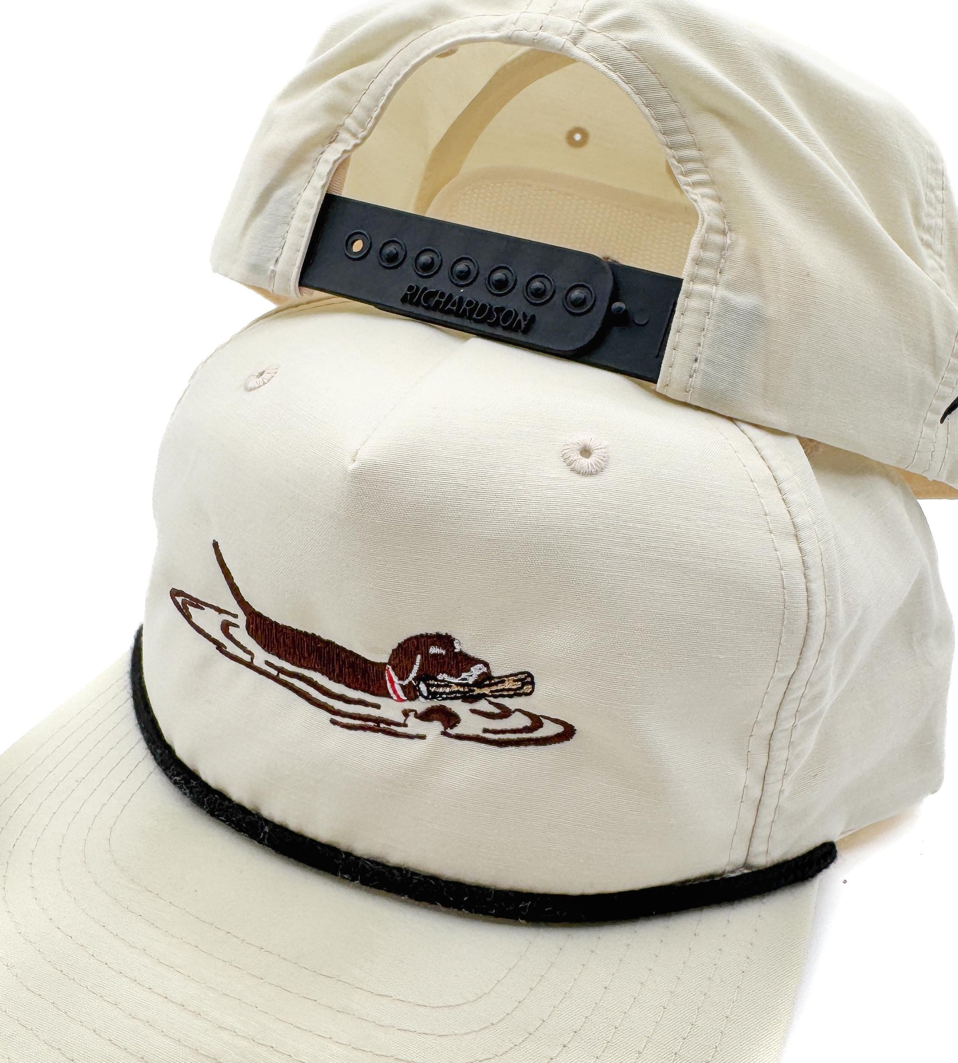 Cream "Playing Fetch" Rope Hat