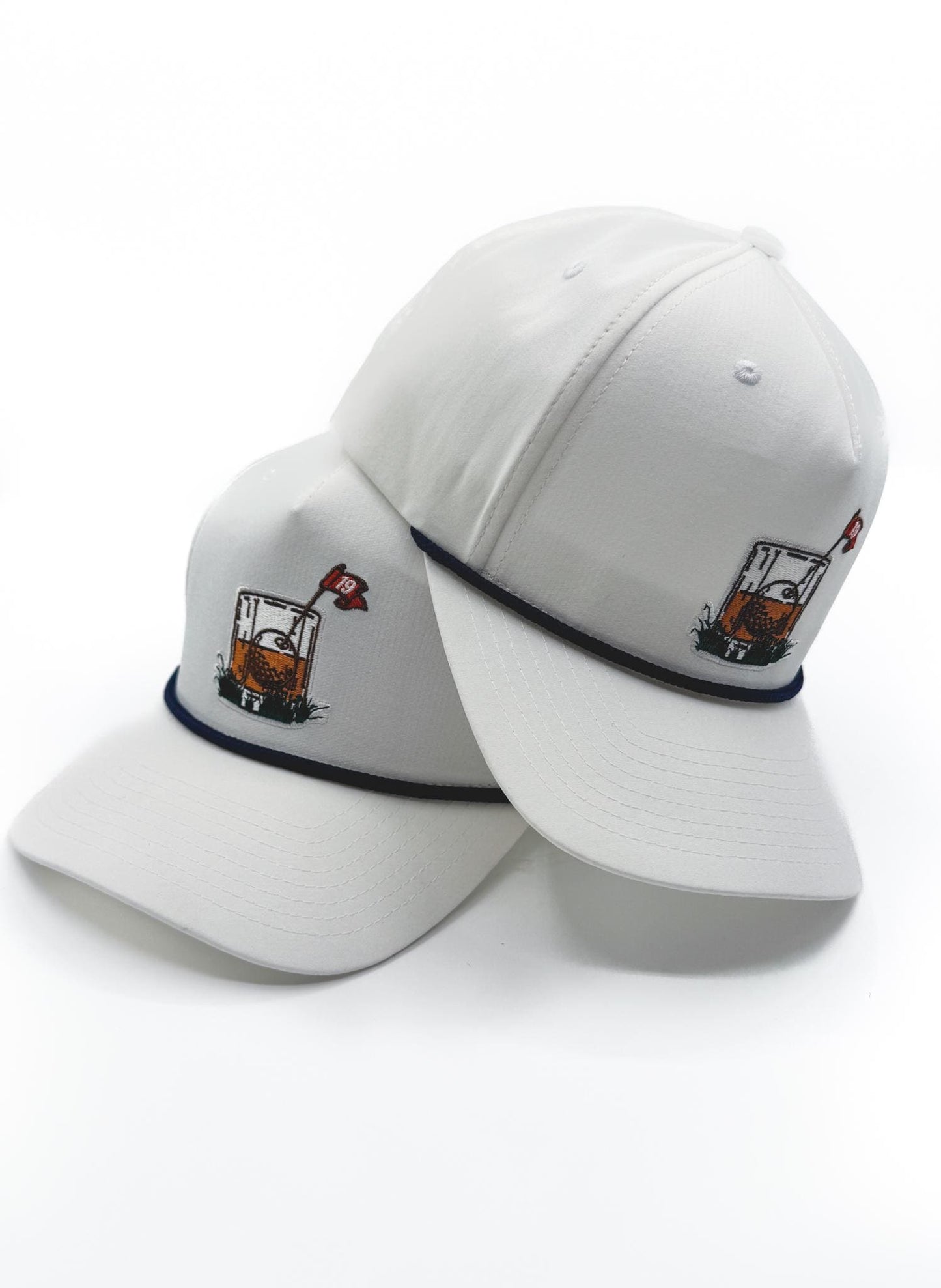 White "19th Hole" Rope Hat | Golf Course | !9th Hole Whiskey Drinking | Summer | Patch | Golf Cart | Scorecard