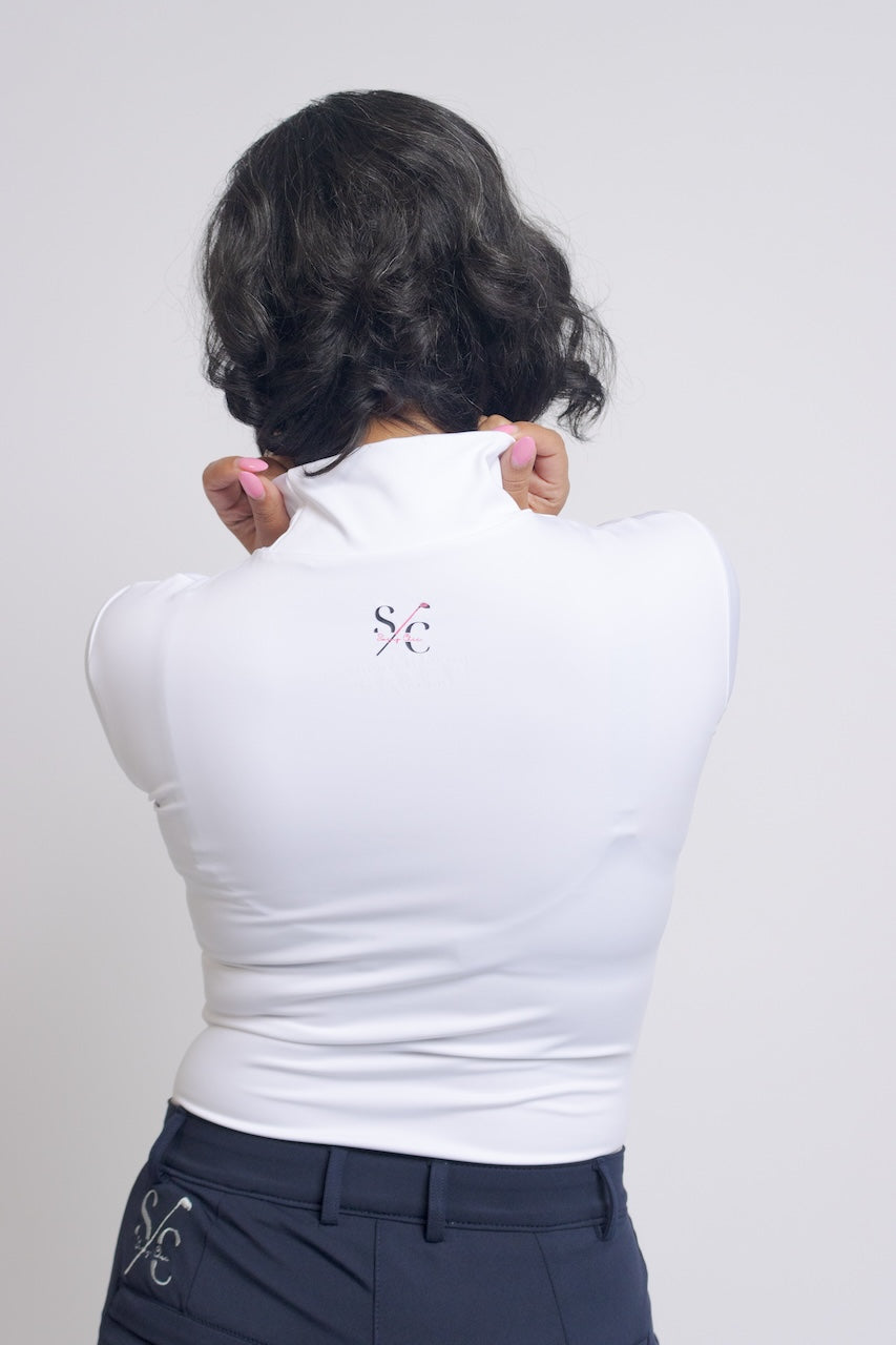 Swing Chic White Mockneck by Swing Chic