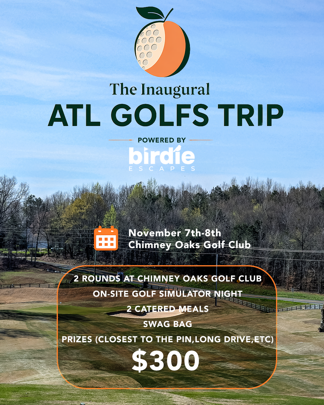 The Inaugural ATL Golfs Trip Registration - Non-lodging option